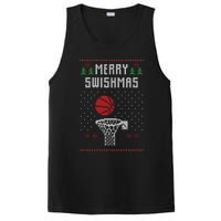 Funny Basketball Ugly Christmas Sweater Gift Merry Swishmas PosiCharge Competitor Tank