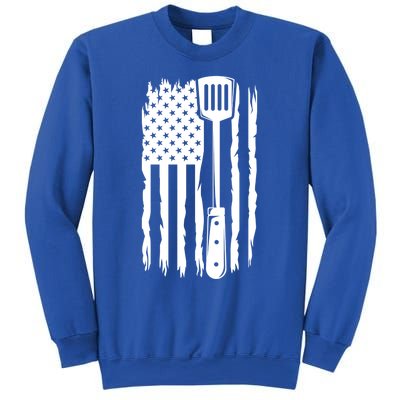 Funny Bbq Us Flag American Chef Grillfather Barbecue Grillin Gift Sweatshirt