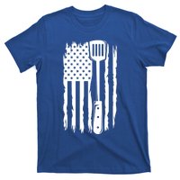 Funny Bbq Us Flag American Chef Grillfather Barbecue Grillin Gift T-Shirt