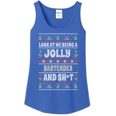 Funny Bartender Ugly Christmas Design Xmas Themed Gift Ladies Essential Tank