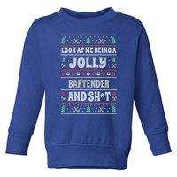 Funny Bartender Ugly Christmas Design Xmas Themed Gift Toddler Sweatshirt