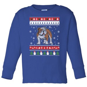 French Bulldog Ugly Christmas Funny Gift Funny Gift Toddler Long Sleeve Shirt