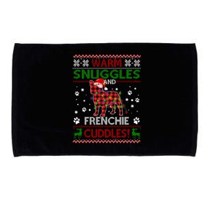 French Bulldog Ugly Christmas Sweater Xmas Pajama Dog Lover Gift Microfiber Hand Towel