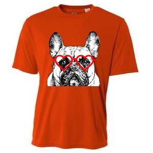 French Bulldog Valentines Day Frenchie Mom Dog Lover Gift Cooling Performance Crew T-Shirt