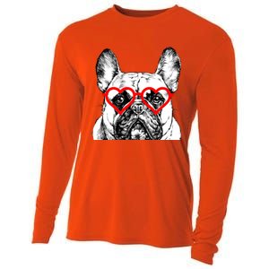 French Bulldog Valentines Day Frenchie Mom Dog Lover Gift Cooling Performance Long Sleeve Crew