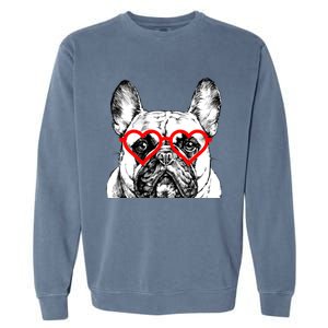 French Bulldog Valentines Day Frenchie Mom Dog Lover Gift Garment-Dyed Sweatshirt