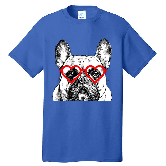 French Bulldog Valentines Day Frenchie Mom Dog Lover Gift Tall T-Shirt