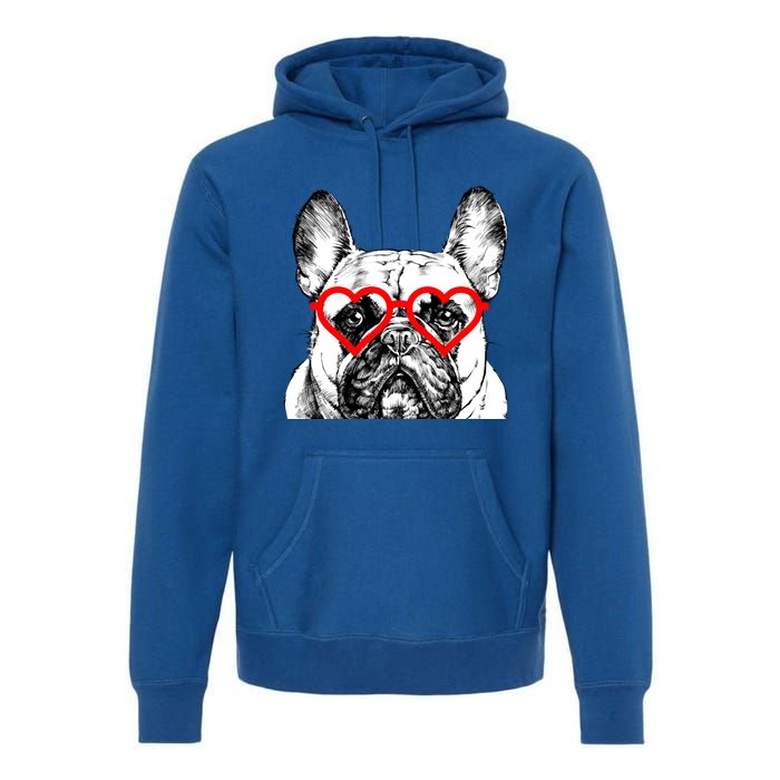 French Bulldog Valentines Day Frenchie Mom Dog Lover Gift Premium Hoodie