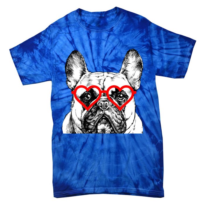 French Bulldog Valentines Day Frenchie Mom Dog Lover Gift Tie-Dye T-Shirt