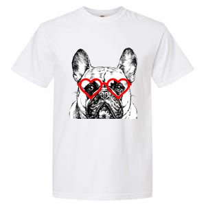 French Bulldog Valentines Day Frenchie Mom Dog Lover Gift Garment-Dyed Heavyweight T-Shirt