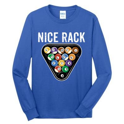 Funny Billiards Vintage 8 Ball Pool Player Nice Rack Great Gift Tall Long Sleeve T-Shirt