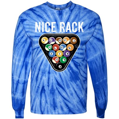 Funny Billiards Vintage 8 Ball Pool Player Nice Rack Great Gift Tie-Dye Long Sleeve Shirt