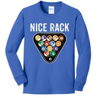 Funny Billiards Vintage 8 Ball Pool Player Nice Rack Great Gift Kids Long Sleeve Shirt