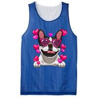 French Bulldog Valentines Day Heart Glasses Funny Dog Lover Great Gift Mesh Reversible Basketball Jersey Tank