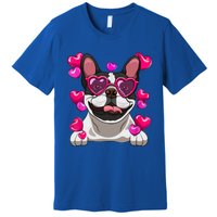 French Bulldog Valentines Day Heart Glasses Funny Dog Lover Great Gift Premium T-Shirt