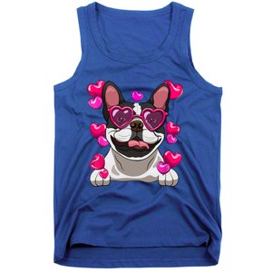 French Bulldog Valentines Day Heart Glasses Funny Dog Lover Great Gift Tank Top