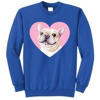 French Bulldog Valentines Day Pink Heart Frenchie Dog Lover Gift Sweatshirt