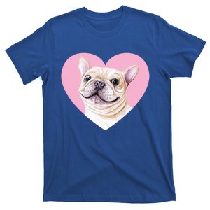 French Bulldog Valentines Day Pink Heart Frenchie Dog Lover Gift T-Shirt