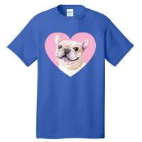 French Bulldog Valentines Day Pink Heart Frenchie Dog Lover Gift Tall T-Shirt