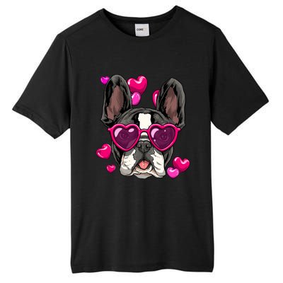 French Bulldog Valentines Day Gift Heart Dog Lover Gift Tall Fusion ChromaSoft Performance T-Shirt