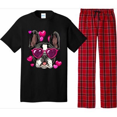 French Bulldog Valentines Day Gift Heart Dog Lover Gift Pajama Set