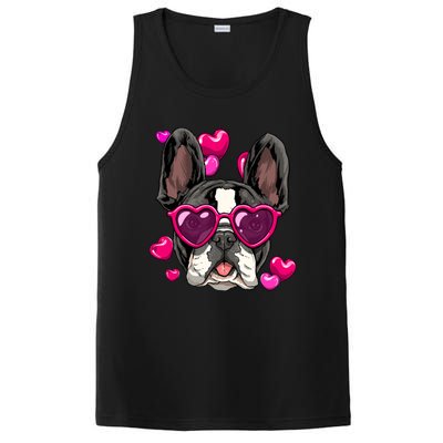 French Bulldog Valentines Day Gift Heart Dog Lover Gift PosiCharge Competitor Tank