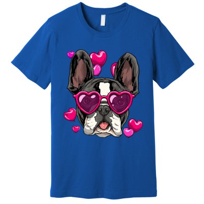 French Bulldog Valentines Day Gift Heart Dog Lover Gift Premium T-Shirt