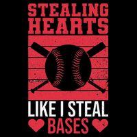 Funny Baseball Valentines Stealing Hearts Like I Steal Bases Drawstring Bag