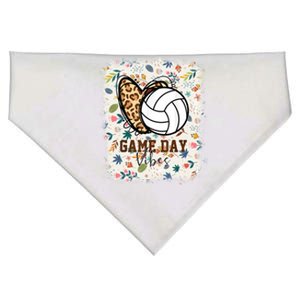 Floral Bleached Volleyball Game Day Vibes Volleyball Mom Gift USA-Made Doggie Bandana