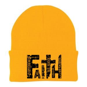 Faith Bible Verse Christian Quote Knit Cap Winter Beanie