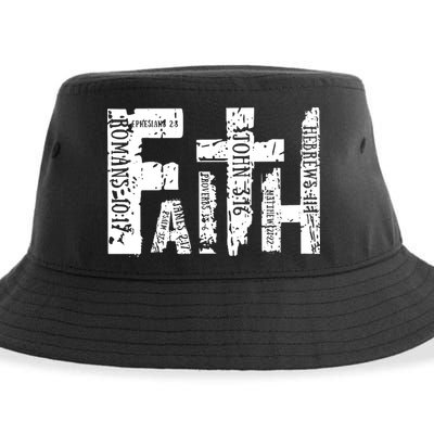 Faith Bible Verse Christian Quote Sustainable Bucket Hat