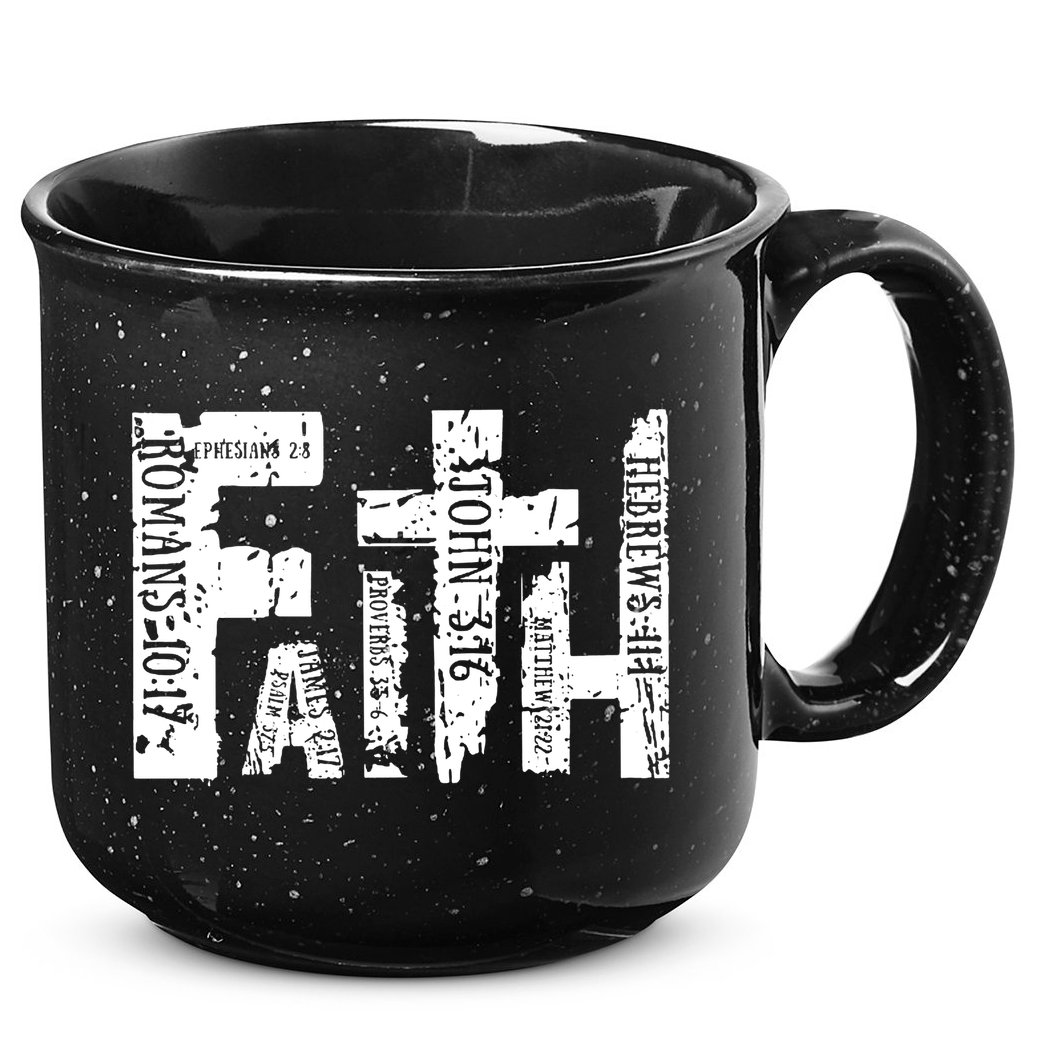Faith Bible Verse Christian Quote 15oz Campfire Ceramic Mug