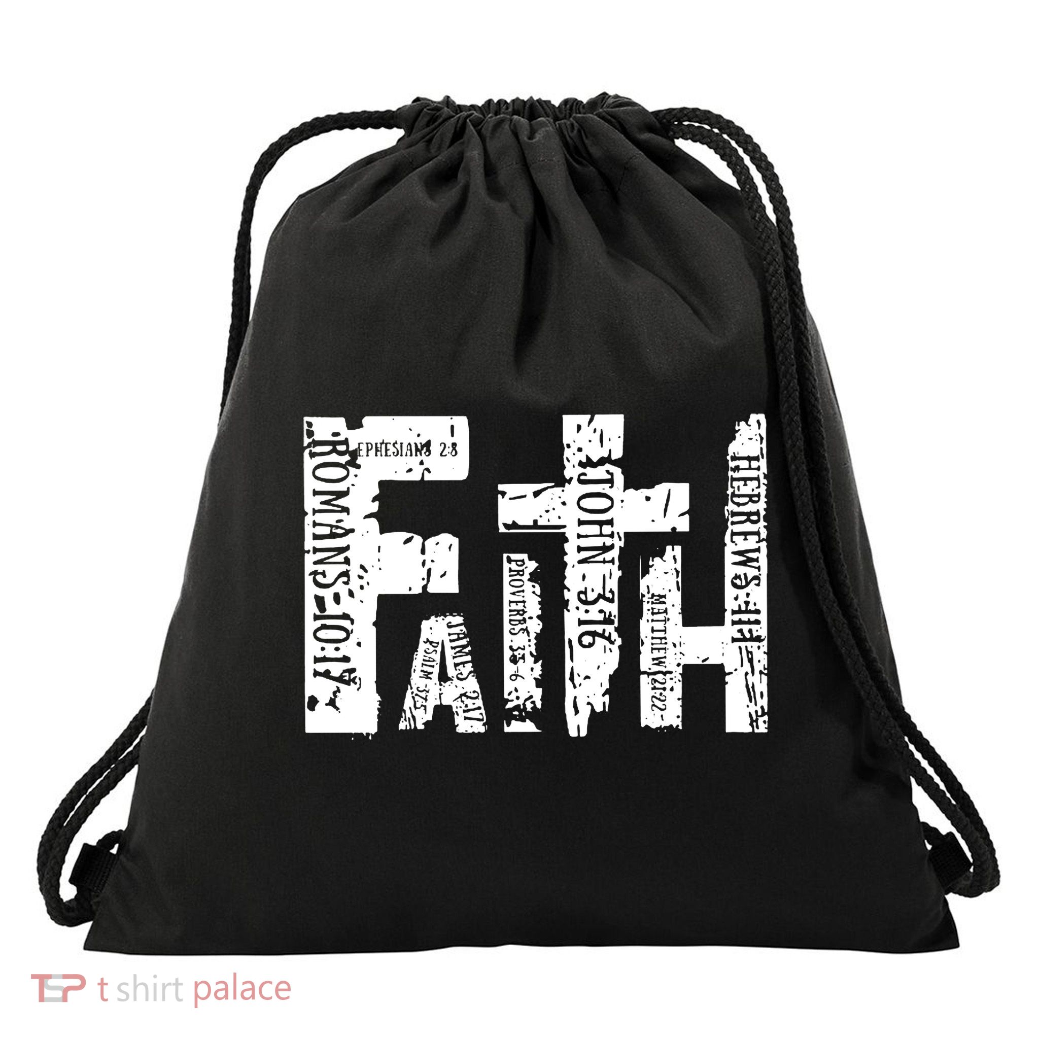 Faith Bible Verse Christian Quote Drawstring Bag