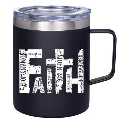 Faith Bible Verse Christian Quote 12oz Stainless Steel Coffee Mug