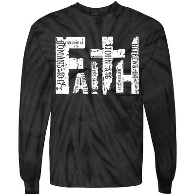 Faith Bible Verse Christian Quote Tie-Dye Long Sleeve Shirt