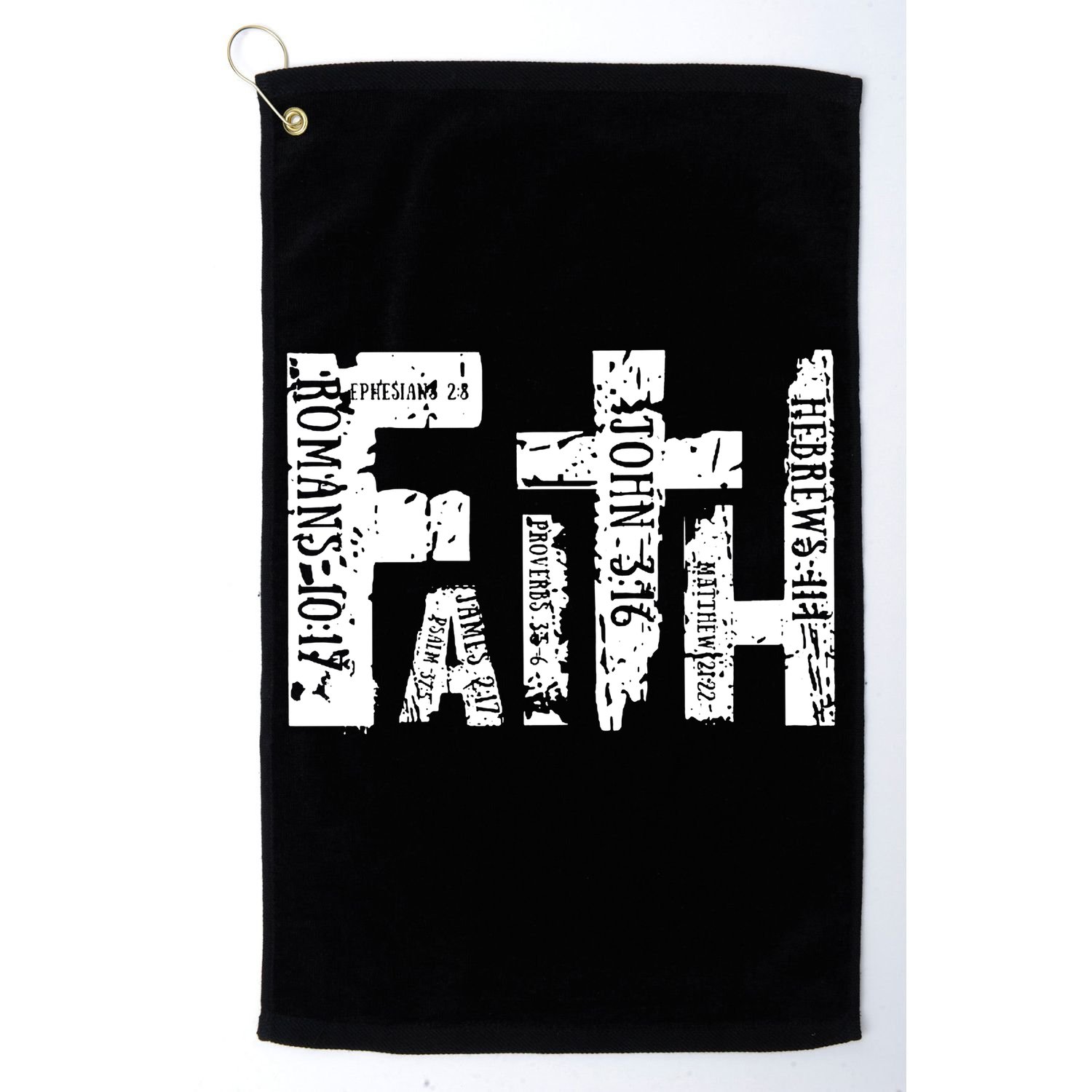 Faith Bible Verse Christian Quote Golf Towel