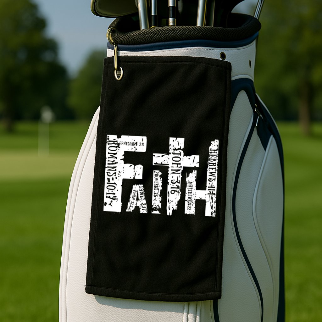 Faith Bible Verse Christian Quote Golf Towel