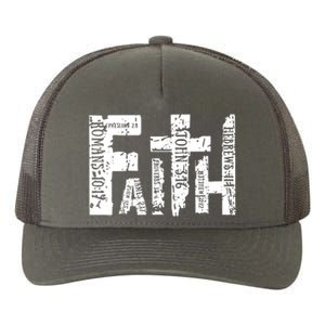 Faith Bible Verse Christian Quote Yupoong Adult 5-Panel Trucker Hat