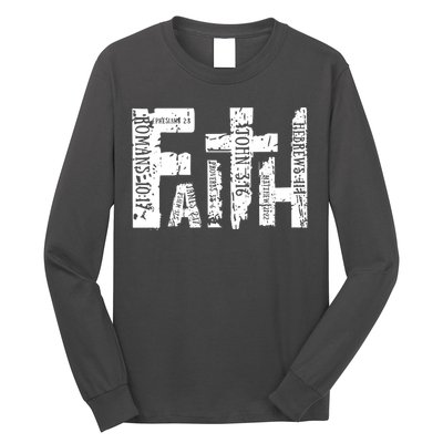 Faith Bible Verse Christian Quote Long Sleeve Shirt