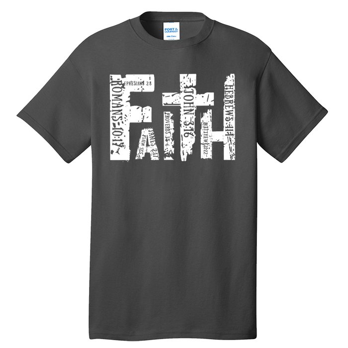 Faith Bible Verse Christian Quote Tall T-Shirt