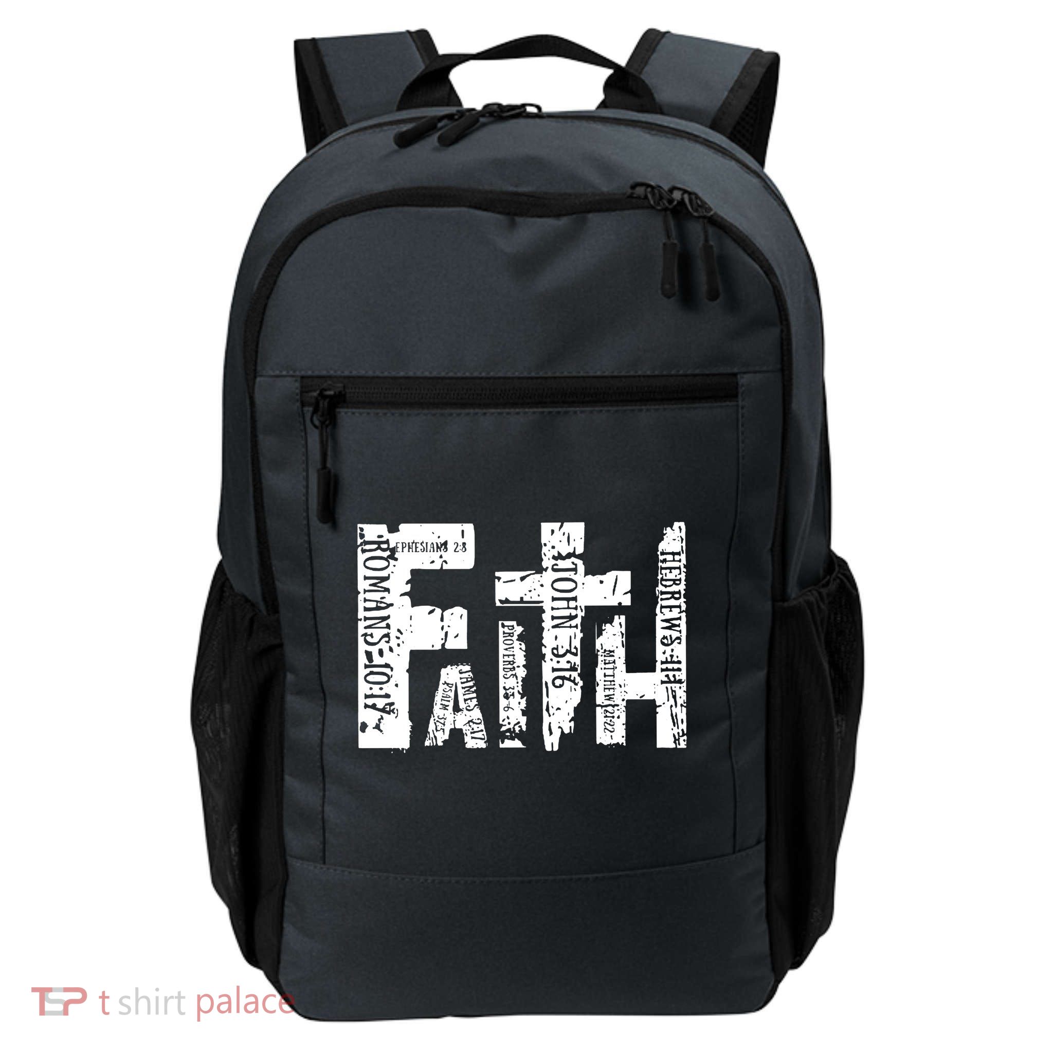 Faith Bible Verse Christian Quote Daily Commute Backpack