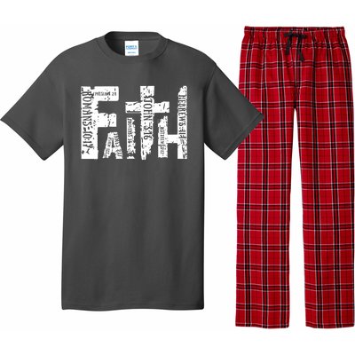 Faith Bible Verse Christian Quote Pajama Set