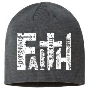 Faith Bible Verse Christian Quote Sustainable Beanie