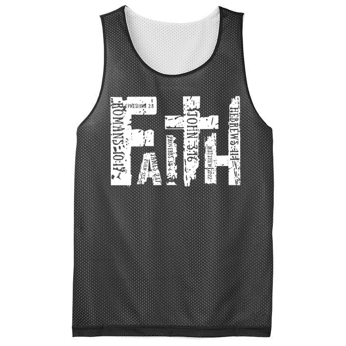 Faith Bible Verse Christian Quote Mesh Reversible Basketball Jersey Tank