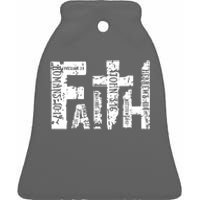 Faith Bible Verse Christian Quote Ceramic Bell Ornament