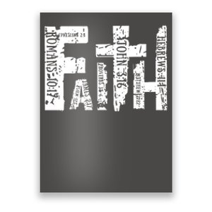 Faith Bible Verse Christian Quote Poster