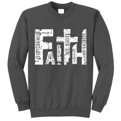 Faith Bible Verse Christian Quote Tall Sweatshirt