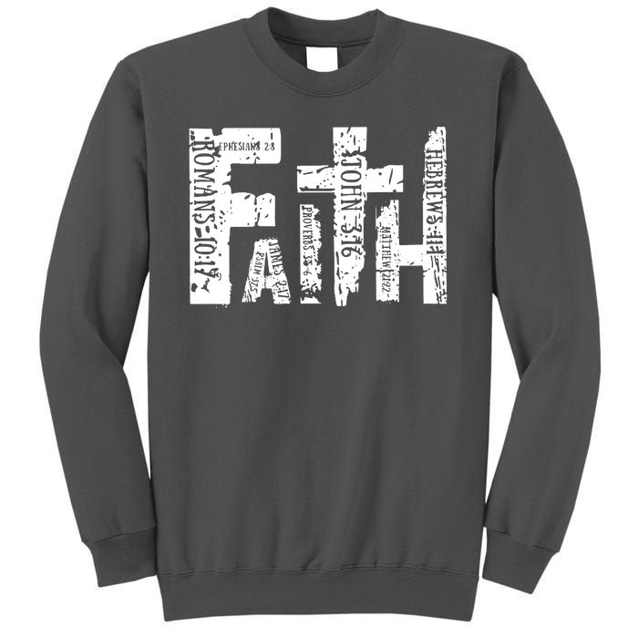 Faith Bible Verse Christian Quote Tall Sweatshirt