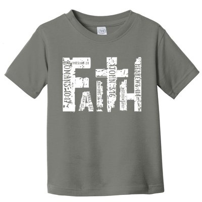 Faith Bible Verse Christian Quote Toddler T-Shirt