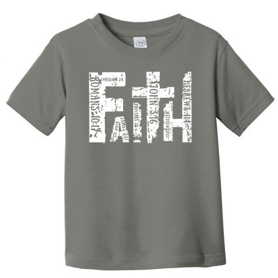 Faith Bible Verse Christian Quote Toddler T-Shirt